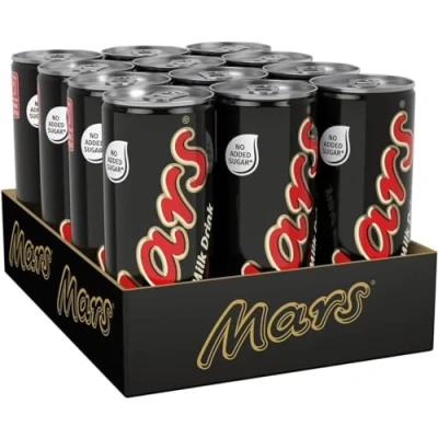 Image of Mars Milk Chocolate Ready To Drink Can, 250ml No Added Sugar Delicious Tasty And Twisty Treat Gift Hamper, For Christmas,Birthday,Easter (12)
