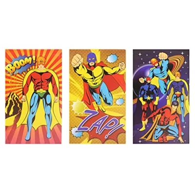 Image of Anila&#039;s Complete Superhero Themed 10 Party Bag Fillers &amp; Favours Assorted Mini Notebooks. (Ideal for Children Aged 3 8)