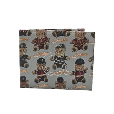 Image of AlezyB 1x Grey Bear Hologram Disabled Badge Holder, PU Leather Wallet Protector Parking Permit Cover Holder