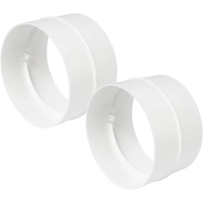 Image of Repa Market 4&quot; Inch / 100 mm Pack of 2 Plastic Duct Pipe Connectors Round Male Fit Flexible Ducting Extension Hose Work Dryer Vent Inline Air and Water Flow Extraction Lines