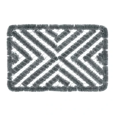 Image of Groundsman Rectangular Boot Scraper Mat Grey 40cm x 60cm GMDM225