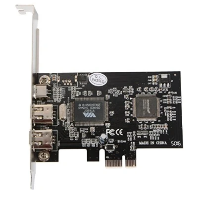 Image of Sun3drucker PCI E Express FireWire 1394a 1 Lane iLINK IEEE1394 Expansion Controller Adapter Card for Desktop PC