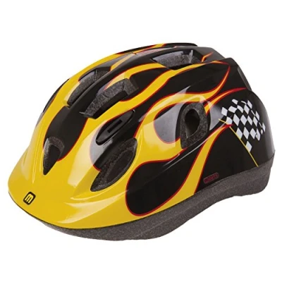 Image of MIGHTY M Wave Kid&#039;s Race Bicycle Helmet Black/Yellow, 52 56 cm