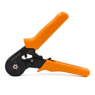 Image of Heschen Crimper Plier, HSC8 6 6, Mini Self adjustable Crimping Tools, Use for 0.25 6.0 mm² (23 10 AWG) Cable End sleeves, Orange