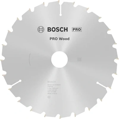 Image of Bosch 1x PRO Wood Circular Saw Blade for Corded Mitre Saws (for Softwood, Hardwood, Ø mm, Professional Accessory Saw)