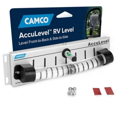 Image of Camco Camper/RV AccuLevel Features Front to Back and Side RV Leveling Easy Install (25563)