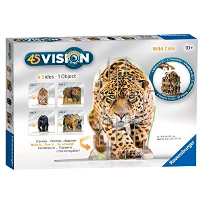 Image of Ravensburger 4S Vision Wild Cats Slot Fit 3D Puzzle