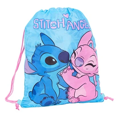 Image of Disney Stitch Drawstring Bag Girls PE Kit Gym Boys School Trainer Swim Kids Backpack