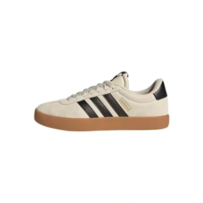 Image of adidas Men&#039;s VL Court 3.0 Shoes, Alumina/Core Black/Gold Metallic, 8.5 UK