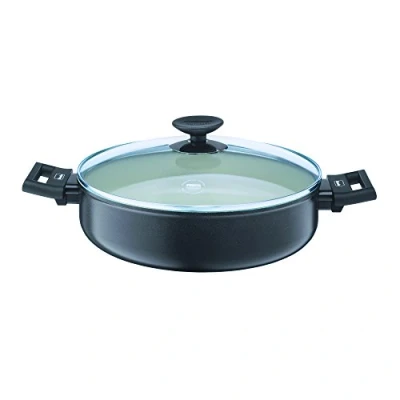 Image of Berndes Alu Specials Smart 013267 Casserole Dish 28 cm with Glass Lid Aluminium White Ceramic 4.2 Litres