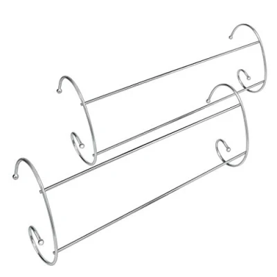 Image of HOMION Radiator Airer, Pack of 2 Chrome Twin Indoor Clothes Airer Dryer Towel Rail Rack Stand