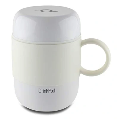 Image of Drinkpod LGB 280W Pioneer Stainless Steel Vacuum Insulated Leak Proof Capsule Flask 6 Hours Hot 24 Cold, White, 0.28 Litre