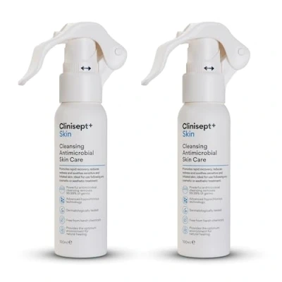 Image of Clinisept+ Skin 200ml with Spray Cleanser + Anti Microbial Procedure Aftercare 100ml x 2 Travel Size Value Double Pack