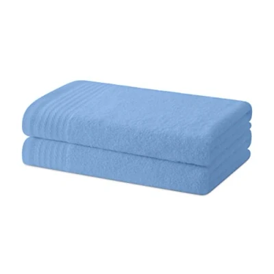 Image of Degrees home Set of 2 Bath or Shower Towels 100% Cotton 480 g/m2 130 x 65 cm