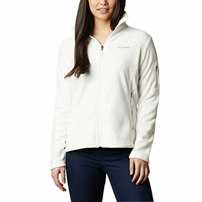 Image of Columbia Women&#039;s Fast Trek Jacket, Full Zip Fleece Sea Salt, Size XXL