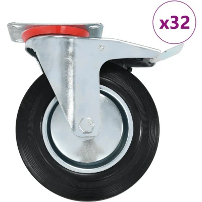 Image of 32 pcs Swivel Casters 200 mm vidaXL