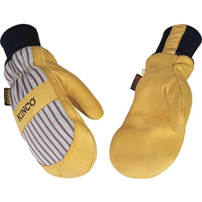 Image of Kinco 1927KWT Lined Premium Grain Pigskin Palm Mitt With Knit Wrist