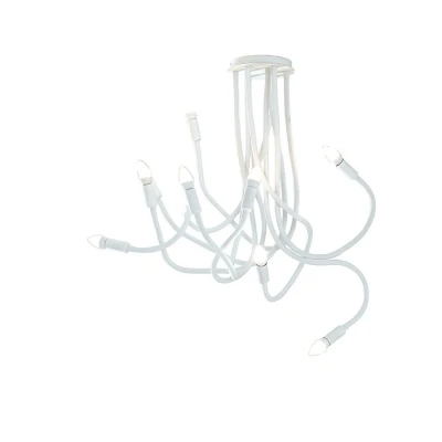Image of LOVER 9 light Multi Arm Semi Flush Ceiling White 100x120cm