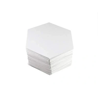 Image of APOSTROPHE Games Blank Hexagon Playing Cards (Matte Finish) 8.3 cm 9.5 cm, 120 Cards, Flash Board Game Study Guide &amp; Note DIY Projects