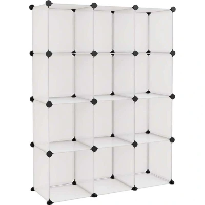 Image of vidaXL Storage Cube Organiser with 12 Cubes Transparent PP