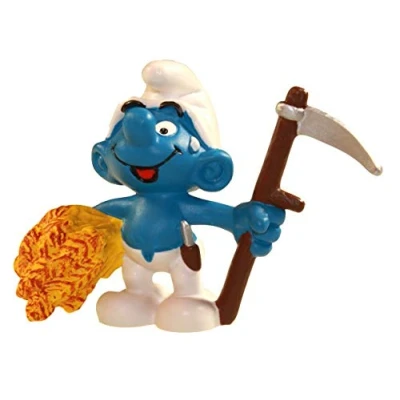 Image of SCHLEICH 21010 Bauer Smurf with Scythe
