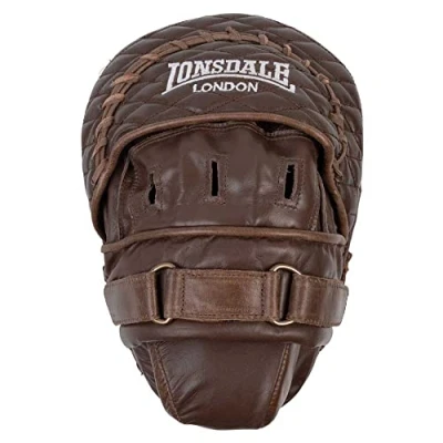 Image of Lonsdale Leather Hand Pads (1 Pair) Vintage Focus Brown One Size