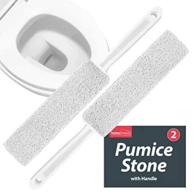 Image of 2pk Pumice Stone for Toilet Cleaning Removes Limescale, with Handle Cleaner