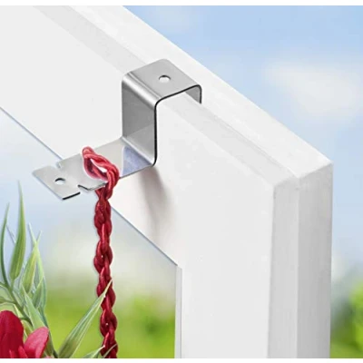 Image of Maximex Window Hooks, Set of 2, Stainless Steel Colour, Decoration, Hanging Holder