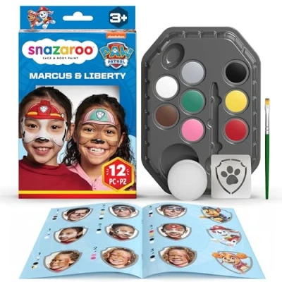 Image of Snazaroo PAW Patrol Face Paint Kit, Marshall and Liberty, 12pcs Set