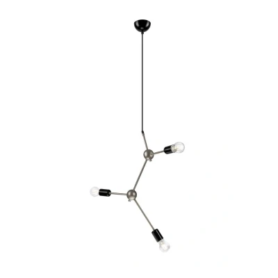 Image of Alessia Multi Arm Pendant Ceiling Light Satin, 3x E27