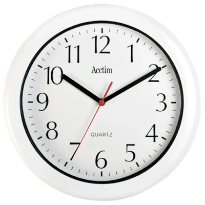 Image of Acctim Oceana Outdoor Wall Clock Water &amp; Weather Resistant Quartz White 30cm