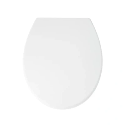 Image of Blue Canyon Cambridge Thermoplastic Toilet Seat with Non Slip Bumpers &amp; Heavy Duty Stainless Steel HingesSoft Close One Button Quick Release Seats Universal Fixings (White)