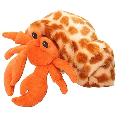Image of Wild Republic Hug&#039;ems Soft Toy, Gifts for Kids, Hermit Crab Cuddly Toy 18cm