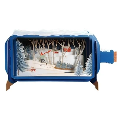 Image of Message In A Bottle Christmas Tree Delivery Pop Up Card By Alljoy Cards XMIB072