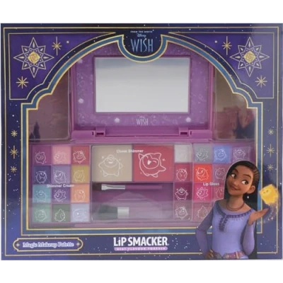 Image of Lip Smacker Wish Beauty Palette, Disney Inspired Makeup Set Including Glosses, Shimmer Creams and Blush, Princess Gifts for Kids, Make up Accessories Mirror are Included
