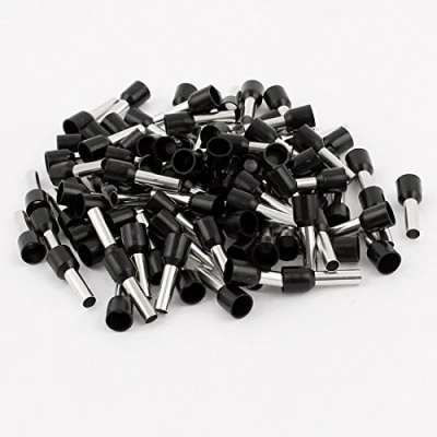 Image of sourcing map 100 Pcs 6mm2 Crimp Terminal Bootlace Ferrule Connector Black
