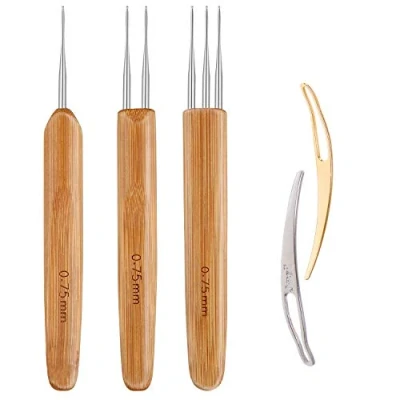 Image of AUGSUN Dreadlock Crochet Hook Tool,Braid Hair Dreadlocks Needle Weaving for Braid Craft (0.75mm)