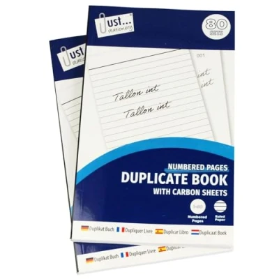 Image of 2 Carbon Duplicate Books A5 Size with 80 Numbered Pages