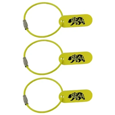 Image of BearTOOLS Cable Loop Attachment Wire Tool Tail Key Chain Ring With Screw Gate For Hanging Luggage Tags or Hand Tools Closure Rated to 2 lbs/0.9 kg (3)