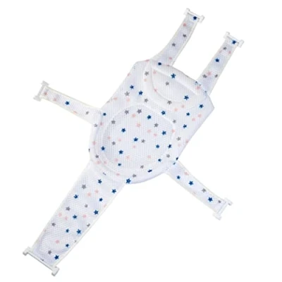 Image of Bathing Seat Support,Baby Bath Pad Anti Slip Mesh Sling Soft Breathable Suitable for Bathtub Support Newborn White