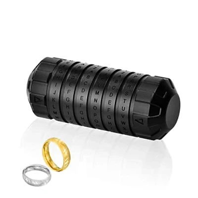 Image of Cryptex Puzzle Boxes Da Vinci Code Mini Lock with Hidden Compartments Anniversary Valentine&#039;s Day Mysterious birthday gifts for family and friends