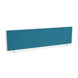 Image of Impulse/Evolve Plus Bench Screen 1600 Bespoke Maringa Teal White Frame
