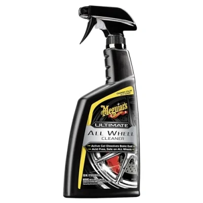 Image of Meguiar&#039;s G180124EU Ultimate All Wheel Cleaner Iron Remover 709ml, Changes colour as it cleans!