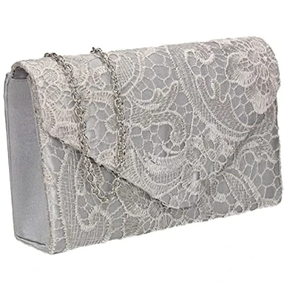 Image of SwankySwans Women&#039;s Rachel Clutch Bag, Silver