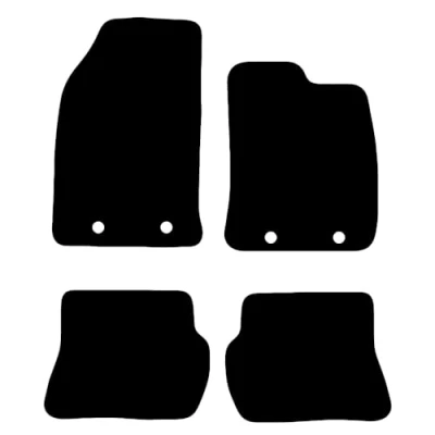 Image of Carsio Tailored Carpet Car Floor Mats For Ford Fiesta Mk6 2002 2008 (four clips) Fit Mat Complete Accessory Black Custom Fitted All Weather, Anti Slip Backing &amp; Trim