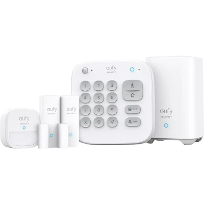 Image of Eufy Security 5 Piece Home Alarm Kit, System, Keypad, Motion Sensor, 2 Entry Sensors, Control From the App, Links with eufyCam