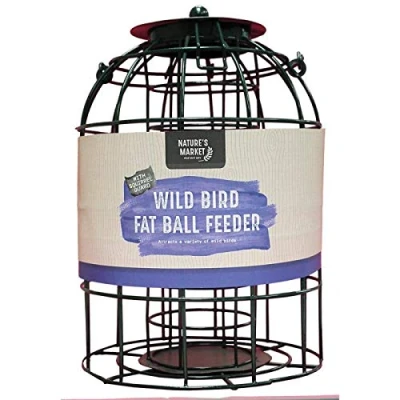 Image of Natures Market 5 x BF008FB Squirrel Guard Hanging Fat Ball Feeder Wild Bird Garden Feeding Station