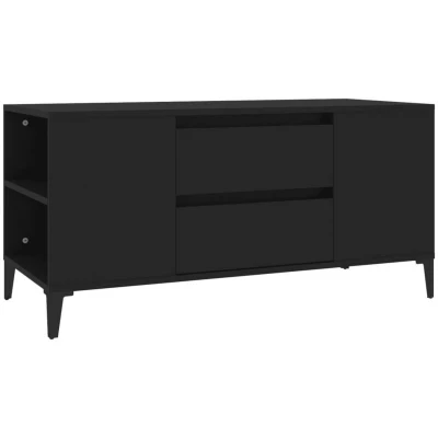 Image of vidaXL TV Cabinet Black 102x44.5x50 cm Engineered Wood