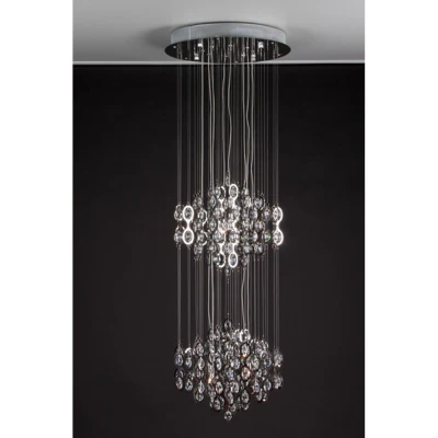 Image of Pavo Cluster Pendant Ceiling Light Chrome