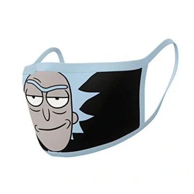 Image of PYRAMID Unisex&#039;s Rick &amp; Morty (Rick) Face Covering pack of 2